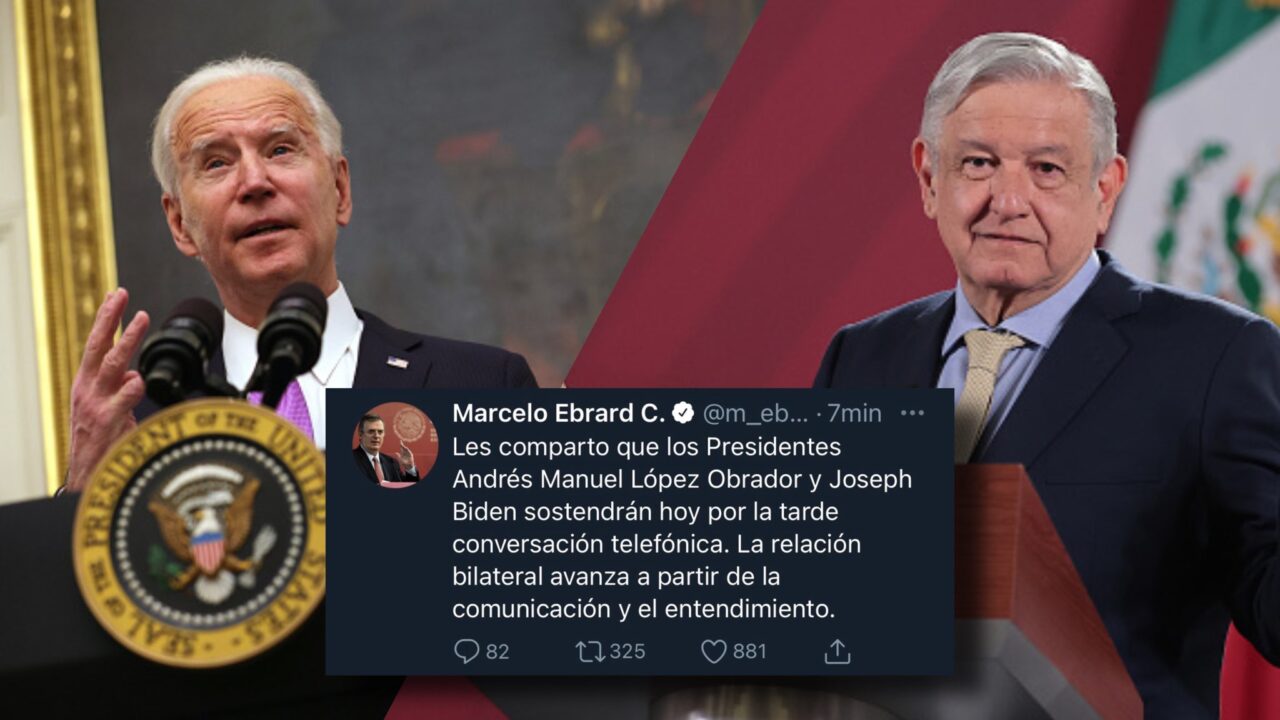 Joe Biden y Andres Manuel Lopez Obrador