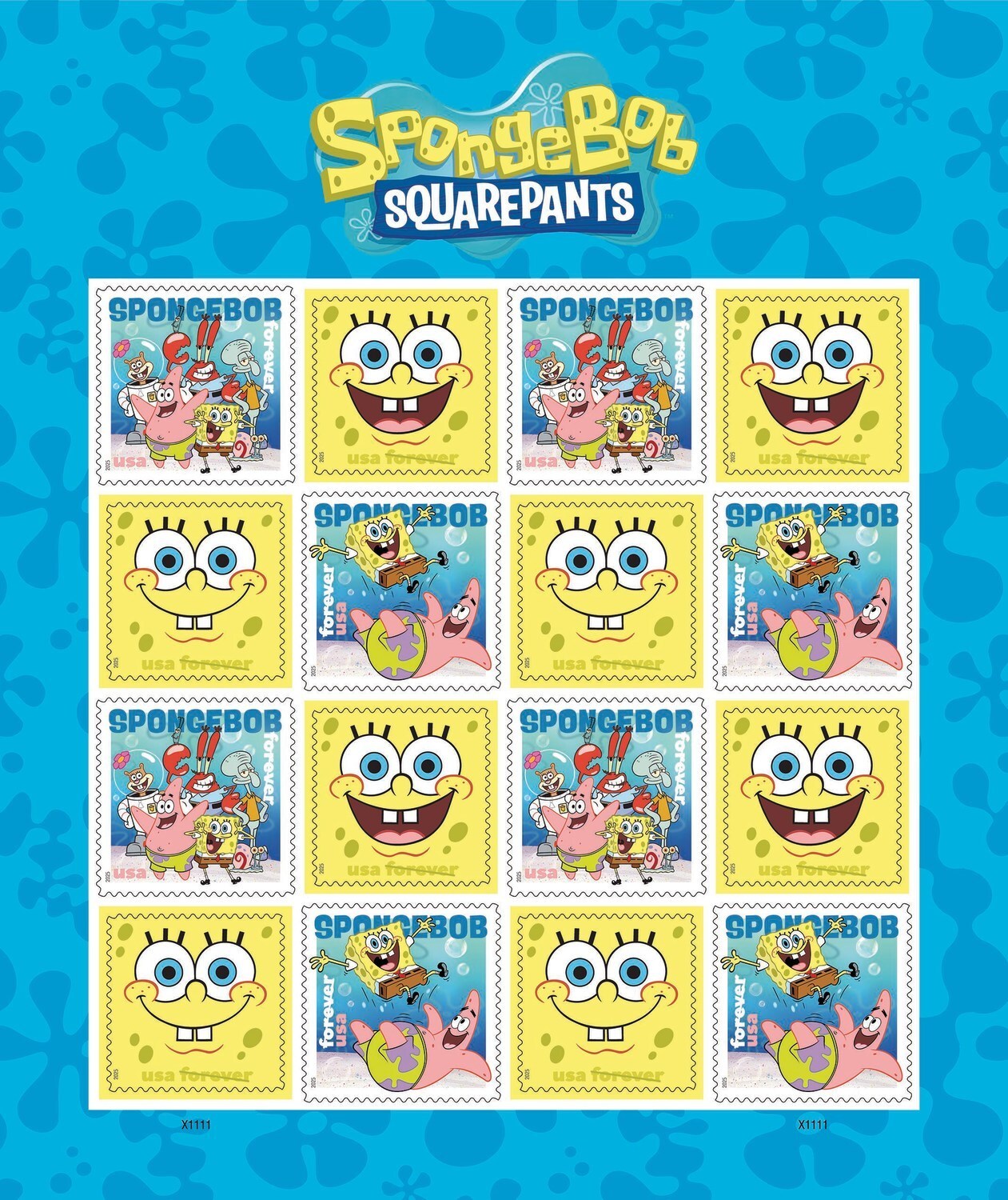 USPS presenta nuevas estampillas Forever con Bob Esponja y sus amigos, disponibles en todo EE. UU.