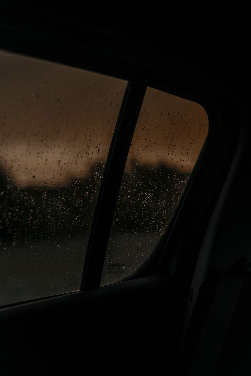 water droplets on a glass window