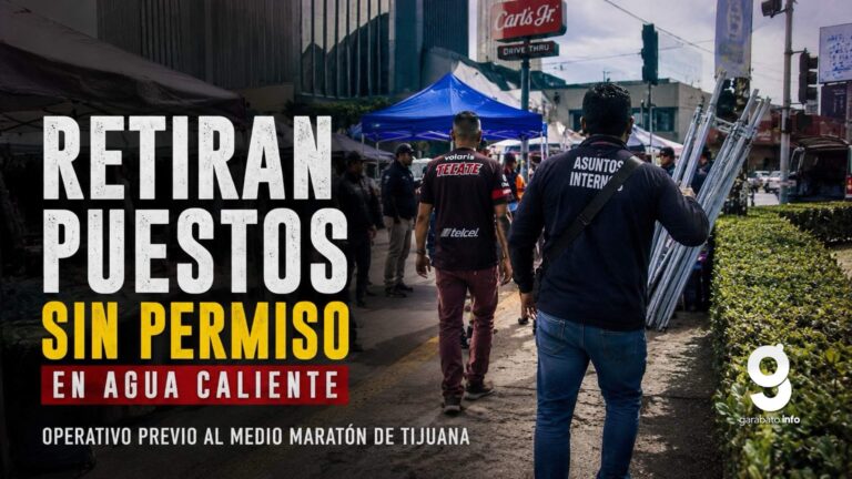 Retiran puestos sin permiso en Agua Caliente previo al Medio Maratón