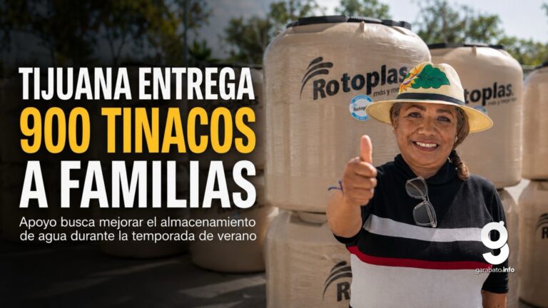 Tijuana entrega 900 tinacos a familias para enfrentar el almacenamiento de agua