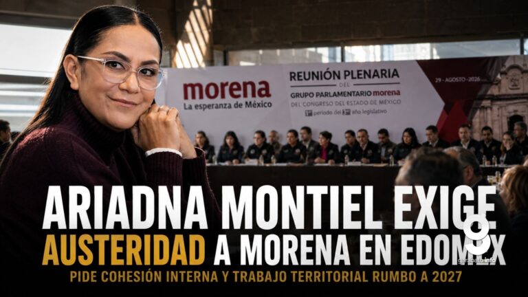 Ariadna Montiel exige austeridad a diputados de Morena en Edomex