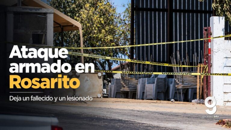 Ataque armado en Rosarito deja un muerto y un hombre herido