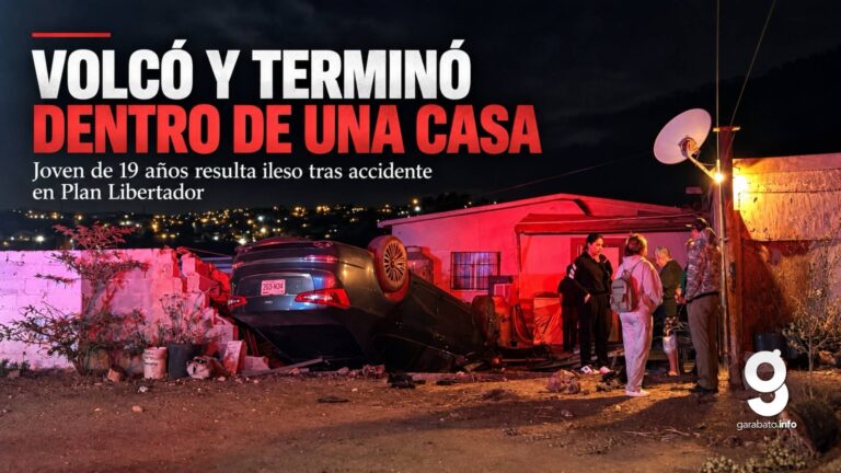 Joven vuelca y termina dentro del patio de una vivienda en Plan Libertador