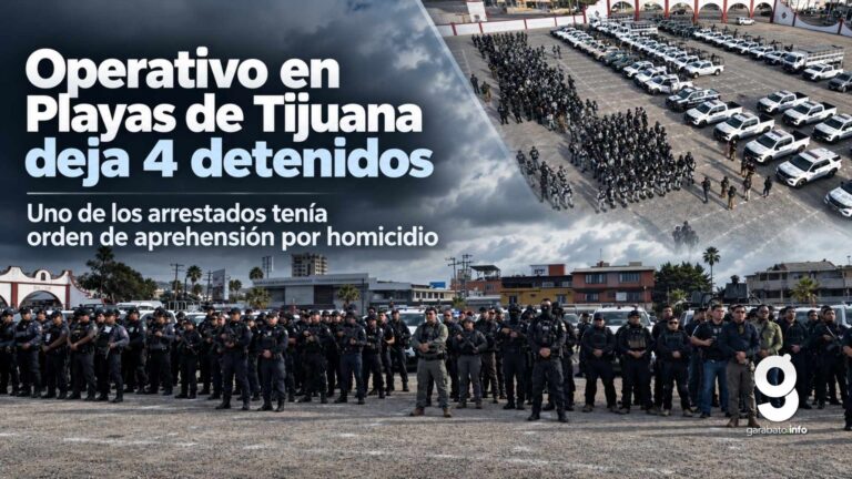 Operativo en Playas de Tijuana deja cuatro detenidos; uno era buscado por homicidio