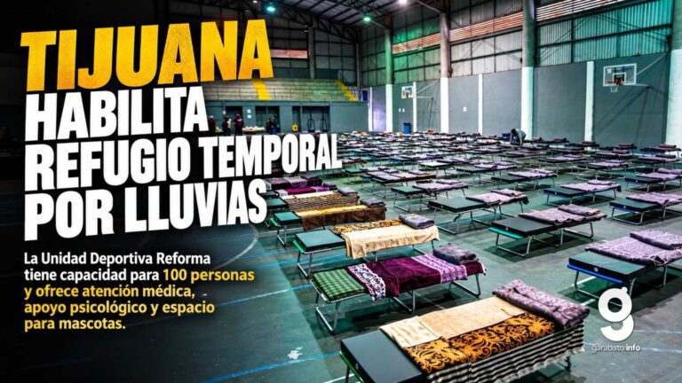 Tijuana habilita refugio temporal por lluvias para 100 personas