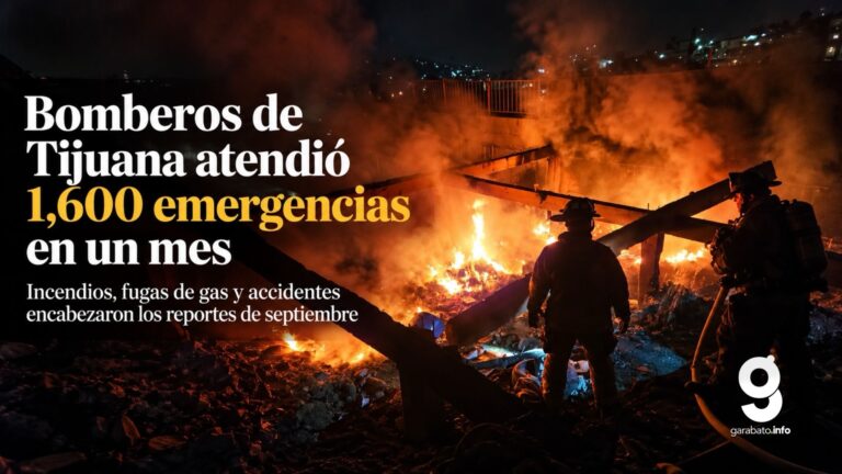 Bomberos de Tijuana atendió 1,600 emergencias en un mes