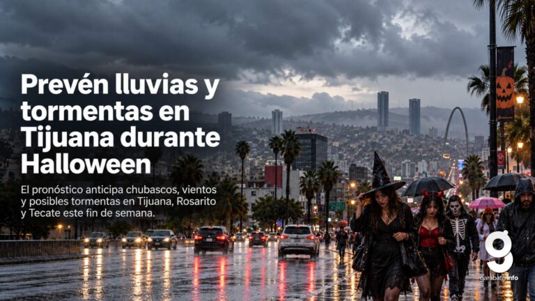 Prevén lluvias y tormentas en Tijuana durante Halloween