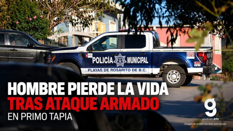 Asesinan a balazos a hombre en Primo Tapia, Rosarito
