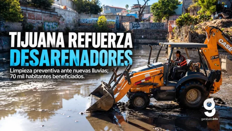 Tijuana limpia desarenadores para prevenir inundaciones
